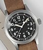 Hamilton Men's Khaki Field Mechanical Brown NATO Leather Strap Watch, Color:Brown/Black - Image 4