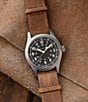 Hamilton Men's Khaki Field Mechanical Brown NATO Leather Strap Watch, Color:Brown/Black - Image 5
