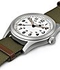 Color:Green - Image 2 - Men's Khaki Field Mechanical Green NATO Strap Watch