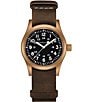 Color:Brown - Image 1 - Men's Khaki Field Mechanical NATO Strap Bracelet Watch