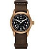Hamilton Men's Khaki Field Mechanical NATO Strap Bracelet Watch, Color:Brown - Image 1