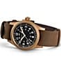 Hamilton Men's Khaki Field Mechanical NATO Strap Bracelet Watch, Color:Brown - Image 2