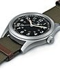 Color:Green - Image 2 - Men's Khaki Field Mechanical NATO Strap Automatic Bracelet Watch