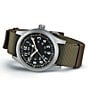 Color:Green - Image 3 - Men's Khaki Field Mechanical NATO Strap Automatic Bracelet Watch