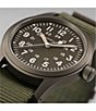 Color:Green - Image 4 - Khaki Field Mechanical NATO Green Strap Watch