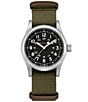 Hamilton Khaki Field Mechanical NATO Strap Watch, Color:Green/Black - Image 1