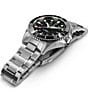 Color:Silver - Image 2 - Men's Khaki Navy Scuba Automatic Link Closure Bracelet Watch