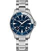 Hamilton Khaki Navy Scuba Automatic Crystal Sapphire Bracelet Watch, Color:Silver - Image 1