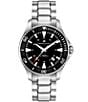 Hamilton Khaki Navy Scuba Automatic Crystal Sapphire Bracelet Watch, Color:Silver/Black - Image 1