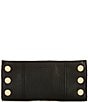 Hammitt 110 North Pebble Leather Gold Studded Checkbook Wallet, Color:Black/Brushed Gold/Red Zip - Image 1