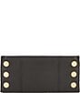 Color:Black/Gold - Image 1 - 110 North Pebble Leather Gold Studded Checkbook Wallet