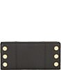 Color:Black/Gold - Image 2 - 110 North Pebble Leather Gold Studded Checkbook Wallet