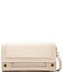 Color:Chateau Cream/Brushed Gold - Image 1 - AJ Leather Studded Snap Clutch Crossbody Bag