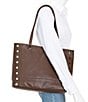 Hammitt Andersen Revival Leather Silver Studded Tote Bag, Color:Espresso/Silver - Image 4
