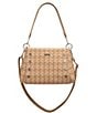 Hammitt Contrast Woven Bryant Medium Studded Leather Shoulder Satchel Bag, Color:Carpenters Weave/Brushed Silver - Image 4