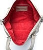 Color:Pewter/Brushed Silver - Image 3 - Daniel Large Silver Studded Soft Leather Satchel Tote Bag