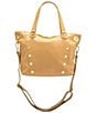 Hammitt Daniel Pebble Leather Gold Studded Medium Satchel Bag, Color:Toasted Tan/Brushed Gold - Image 4