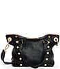 Hammitt Daniel Medium Leather Gold Studded Satchel Bag, Color:Black/Brushed Gold - Image 1