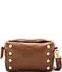 Hammitt Evan Gold Studded Pebbled Leather Crossbody Bag, Color:Mahogany/Gold - Image 1