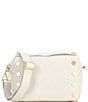 Hammitt Evan Gold Studded Pebbled Leather Crossbody Bag, Color:Calla Lilly White/Brushed Gold - Image 1