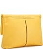 Color:Sacha Yellow/Brushed Gold - Image 2 - Fold-Over VIP Leather Medium Gold Hardware Crossbody Bag