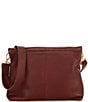 Hammitt VIP Medium Fold Over Leather Gold Hardware Crossbody Bag, Color:Cherrywood Pebble/BG - Image 2