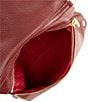 Hammitt VIP Medium Fold Over Leather Gold Hardware Crossbody Bag, Color:Cherrywood Pebble/BG - Image 3