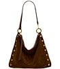 Hammitt Kyle Cinnamon Suede Large Studded Shoulder Bag - Image 1