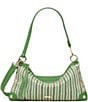 Hammitt Kyle Medium Pickle Stripe Jute Studded Shoulder Bag - Image 1