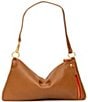 Hammitt Kyle Medium Gold Stud Slouch Shoulder Bag, Color:Mahogany Pebble/Brushed Gold/Red Zip - Image 2