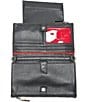 Color:Black/Gunmetal - Image 3 - Levy Black Leather Convertible Crossbody Bag