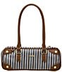 Hammitt Meredith Small Cabana Blue Stripe Bowling Shoulder Bag - Image 1