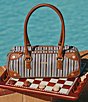 Hammitt Meredith Small Cabana Blue Stripe Bowling Shoulder Bag - Image 3
