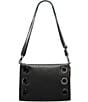 Hammitt Montana Clutch Gunmetal Large Crossbody Bag, Color:Black Lugano/Gunmetal - Image 4