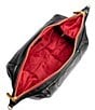 Hammitt Morgan Leather Gold Studded Shoulder Hobo Bag, Color:Black/Brushed Gold/Red Zipper - Image 3