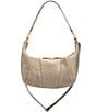 Color:Grey Natural/Brushed Gold - Image 4 - Morgan Leather Shoulder Crossbody Bag