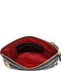 Color:Black/Brushed Gold/Red Zipper - Image 3 - Nash Small Convertible Leather Red Zipper Crossbody Bag