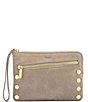 Color:Grey Natural - Image 1 - Nash Small Convertible Studded Leather Top Zip Crossbody Bag
