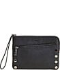 Color:Black/Gunmetal - Image 1 - Nash Small Convertible Studded Smooth Leather Top Zip Crossbody Bag