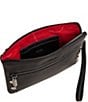 Color:Black/Gunmetal - Image 3 - Nash Small Convertible Studded Smooth Leather Top Zip Crossbody Bag
