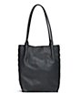 Color:Black/Gunmetal - Image 1 - Oliver Medium Pebble Leather Tote Bag