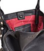 Color:Black/Gunmetal - Image 3 - Oliver Medium Pebble Leather Tote Bag