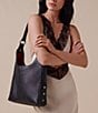 Hammitt Tim Medium Hobo Shoulder Bag, Color:Black/Gunmetal - Image 4