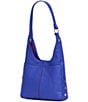Hammitt Tim Medium Woven Hobo Shoulder Bag, Color:Deepwater/Silver - Image 2