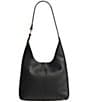 Hammitt Tim Medium Pebble Leather Gold Stud Hobo Shoulder Bag, Color:Black/Brushed Gold - Image 1