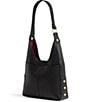 Hammitt Tim Medium Pebble Leather Gold Stud Hobo Shoulder Bag, Color:Black/Brushed Gold - Image 2