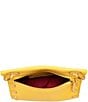 Color:Sacha Yellow/Brushed Gold - Image 3 - Tony Gold Tone Grommet Studded Leather Crossbody Bag