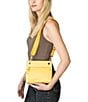Color:Sacha Yellow/Brushed Gold - Image 5 - Tony Gold Tone Grommet Studded Leather Crossbody Bag