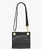 Color:Black/Brushed Gold - Image 5 - Tony Grommet Studded Leather Crossbody Bag