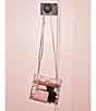 Color:Clear/Brushed Gold/Pewter/Red Zipper - Image 4 - Tony Small Clear Grommet Studded Crossbody Bag